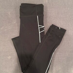 Fabletics Black Leggings with White Accents